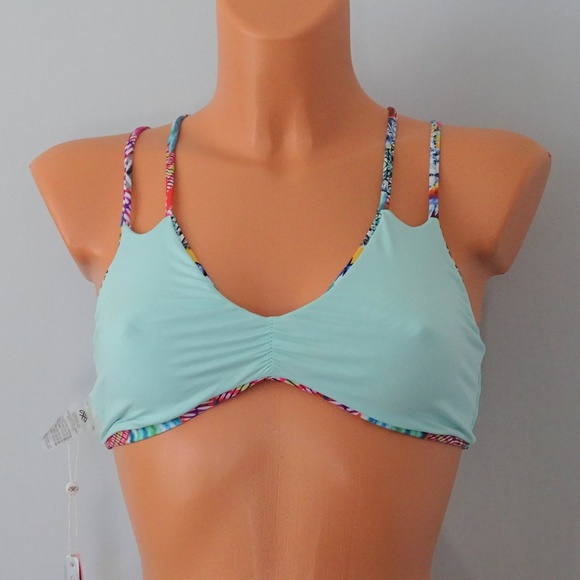 PilyQ NWT Hindi Utopia Reversible Bikini Top - Picture 3 of 4